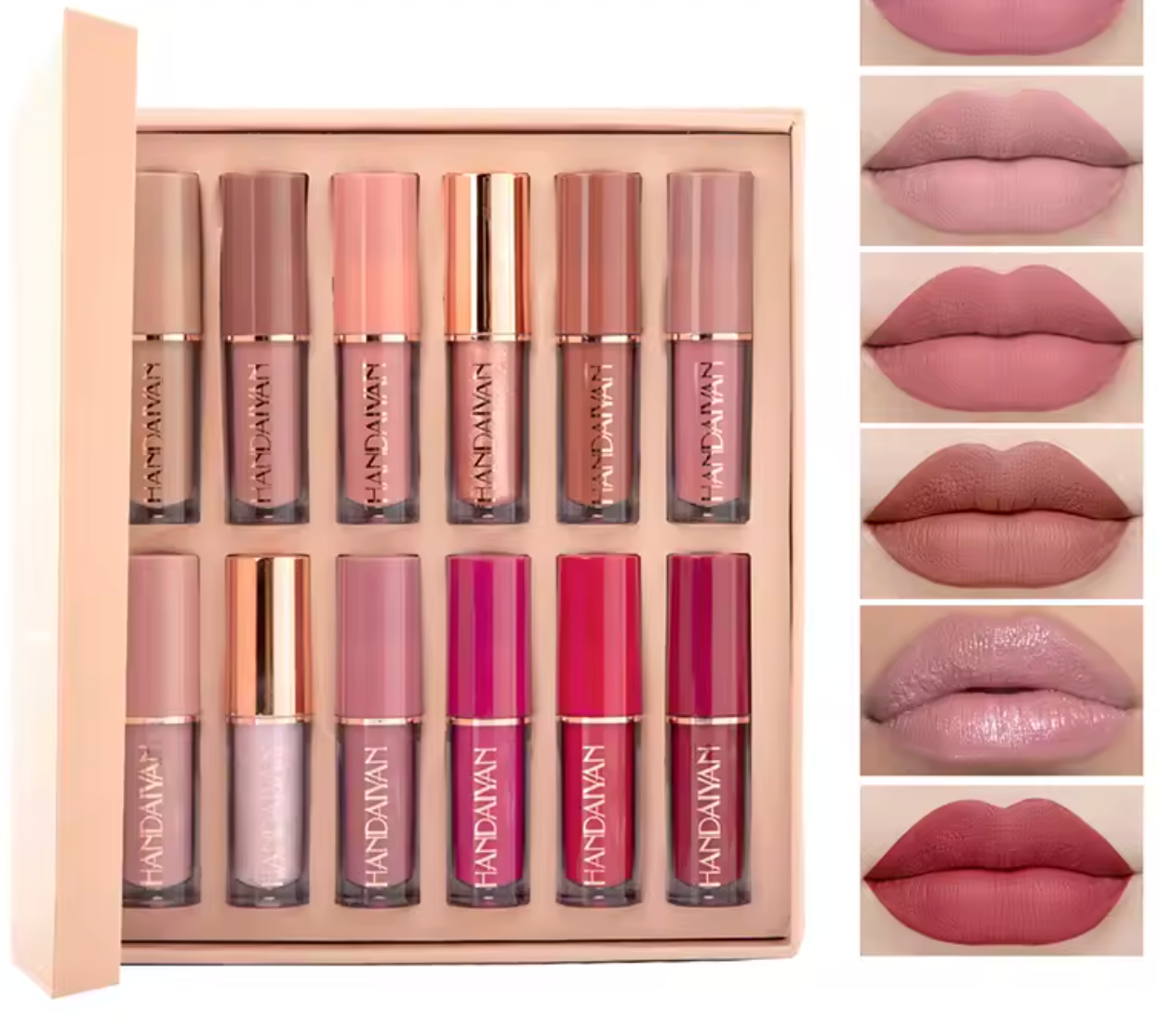 Set de 12 Pintalabios (Hidratantes y de Larga Duración)