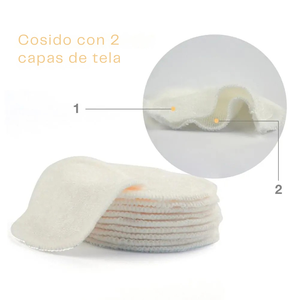 Set de 12 Discos Desmaquillantes Reutilizables (de Bambú)