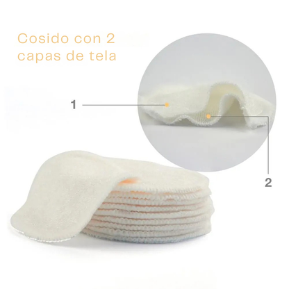 Set de 12 Discos Desmaquillantes Reutilizables (de Bambú)