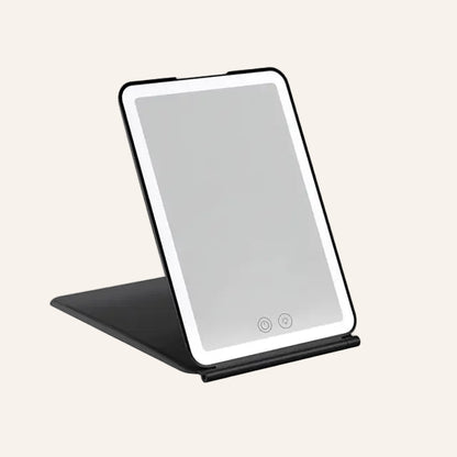 Espejo de Maquillaje Plegable con Luz LED Táctil